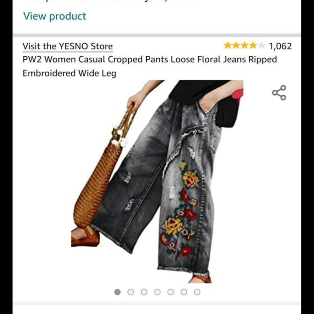 Wide leg Capri jeans and shirt